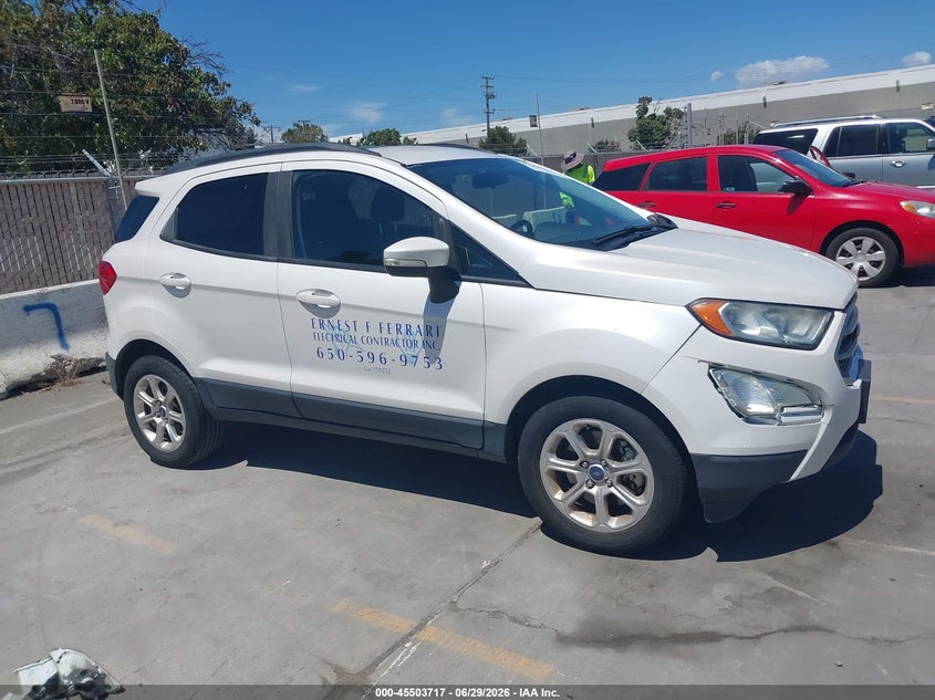 2019 Ford Ecosport VIN MAJ3S2GE7KC279913 IAAI salvage auction — LEFT FRONT, Salvage (California), sold $1,050 on 2026-07-29 (photo 1)