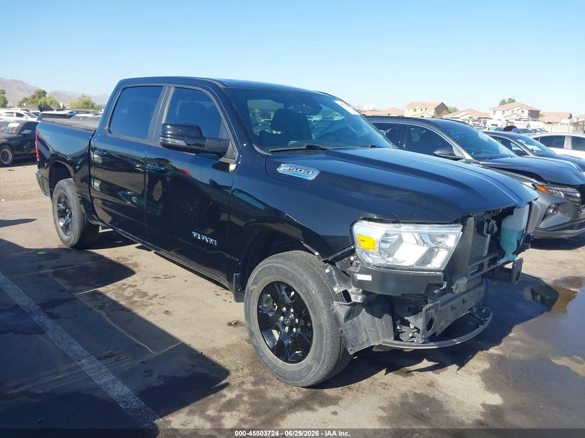 2023 Ram 1500 VIN 1C6SRFFT0PN563248 IAAI salvage auction — FRONT END, Salvage Title, sold $15,100 on 2026-08-01 (photo 1)