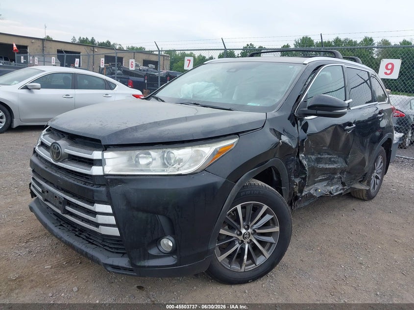 2018 Toyota Highlander VIN 5TDJZRFH3JS859481 IAAI salvage auction — LEFT SIDE, Mv-907A (New York), sold $6,200 on 2026-07-30 (photo 2)