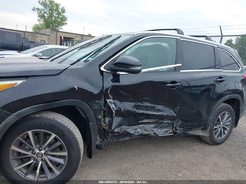 2018 Toyota Highlander VIN 5TDJZRFH3JS859481 IAAI salvage auction — LEFT SIDE, Mv-907A (New York), sold $6,200 on 2026-07-30 (photo 6)