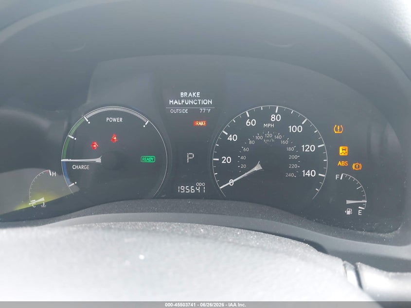 2010 Lexus Rx 450h VIN JTJBC1BA0A2009814 IAAI salvage auction — NORMAL WEAR, Clear (New York), sold $2,450 on 2026-07-14 (photo 7)