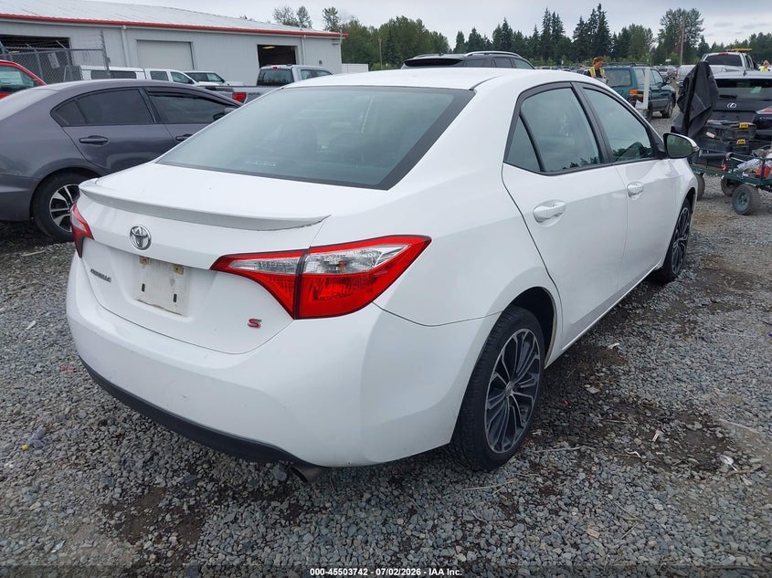 2015 Toyota Corolla VIN 5YFBURHE8FP340478 IAAI salvage auction — LEFT REAR, Bill Of Sale (Washington), sold $4,200 on 2026-07-22 (photo 4)