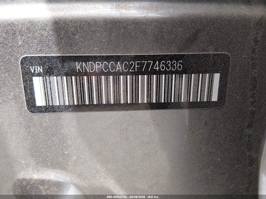2015 Kia Sportage VIN KNDPCCAC2F7746336 IAAI salvage auction — NORMAL WEAR, Peddle Clear Public-Restricted (Oregon), sold $2,075 on 2026-07-13 (photo 9)