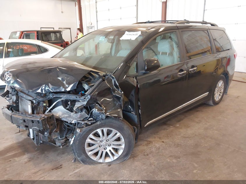 2016 Toyota Sienna VIN 5TDYK3DC5GS720839 IAAI salvage auction — FRONT END, Clear (Michigan), sold $2,850 on 2026-07-28 (photo 2)