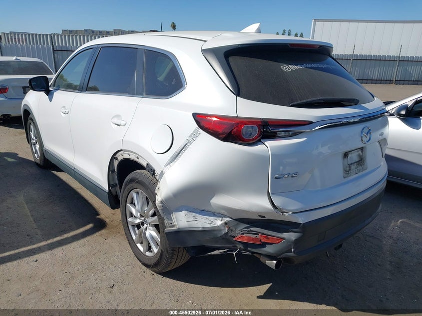 2016 Mazda Cx-9 VIN JM3TCABY8G0104136 IAAI salvage auction — REAR END, Salvage (California), sold $3,050 on 2026-07-21 (photo 3)