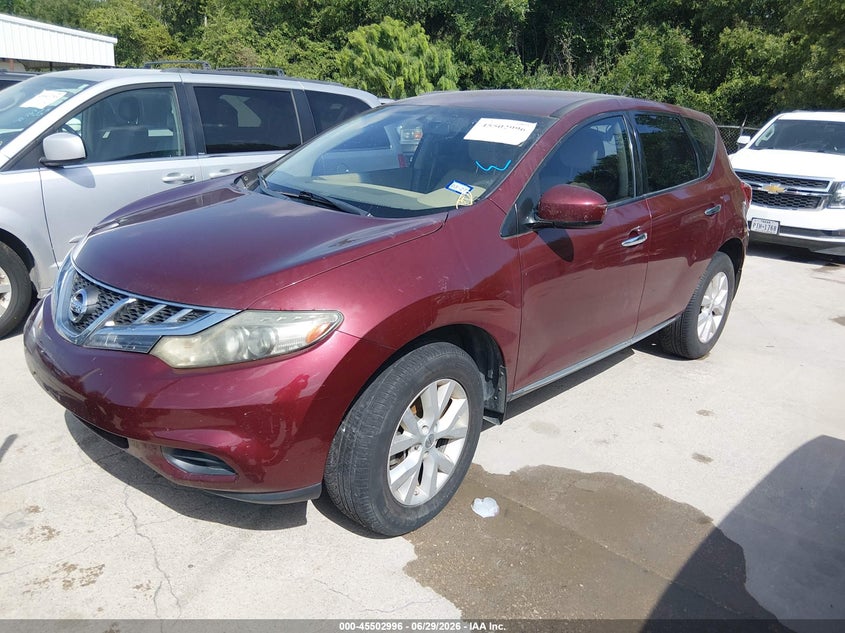 2012 Nissan Murano VIN JN8AZ1MU7CW101801 IAAI salvage auction — NORMAL WEAR, Original (Texas), sold $575 on 2026-07-29 (photo 2)