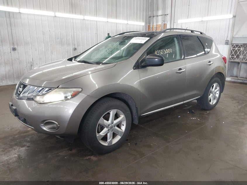 2010 Nissan Murano VIN JN8AZ1MW3AW136849 IAAI salvage auction — NORMAL WEAR, Prior Salvage (Minnesota), sold $1,100 on 2026-07-26 (photo 2)