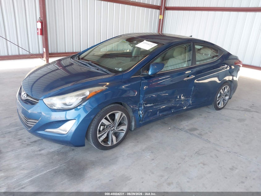 2014 Hyundai Elantra VIN KMHDH4AE2EU125086 IAAI salvage auction — SIDE, Salvage (California), sold $725 on 2026-07-28 (photo 2)