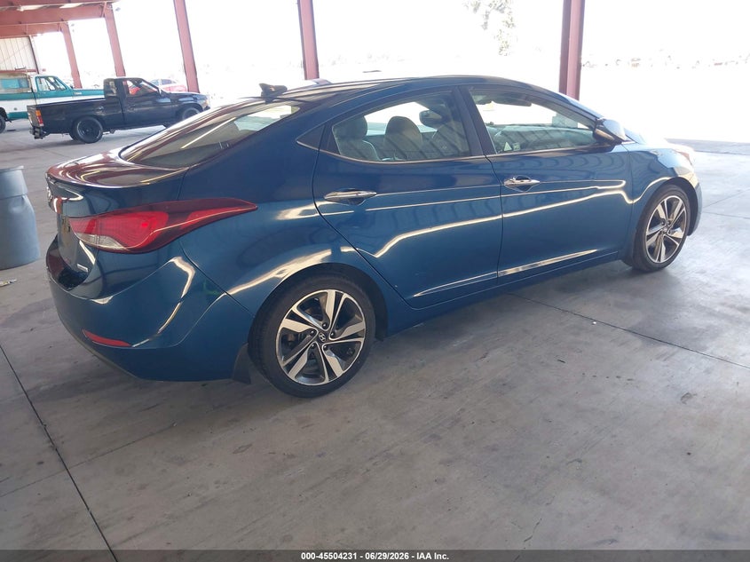 2014 Hyundai Elantra VIN KMHDH4AE2EU125086 IAAI salvage auction — SIDE, Salvage (California), sold $725 on 2026-07-28 (photo 4)