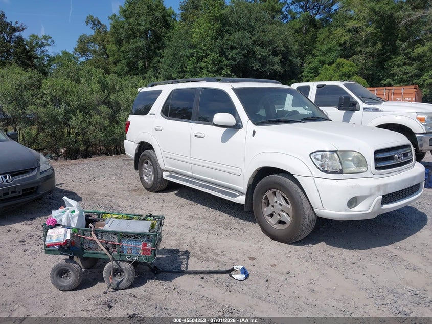2002 Toyota Sequoia VIN 5TDBT48A32S087929 IAAI salvage auction — UNKNOWN, Salvage (South Carolina), sold $425 on 2026-07-28 (photo 1)