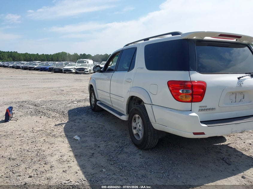 2002 Toyota Sequoia VIN 5TDBT48A32S087929 IAAI salvage auction — UNKNOWN, Salvage (South Carolina), sold $425 on 2026-07-28 (photo 3)