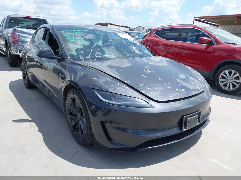 2024 Tesla Model 3 VIN 5YJ3E1ET3RF829831 IAAI salvage auction — LEFT SIDE, Original (Texas), sold $16,100 on 2026-08-19 (photo 1)