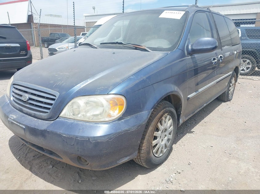 2003 Kia SEDONA VIN KNDUP131X36433835 IAAI salvage auction — NORMAL WEAR, Clear (Oklahoma), sold $300 on 2026-07-15 (photo 2)