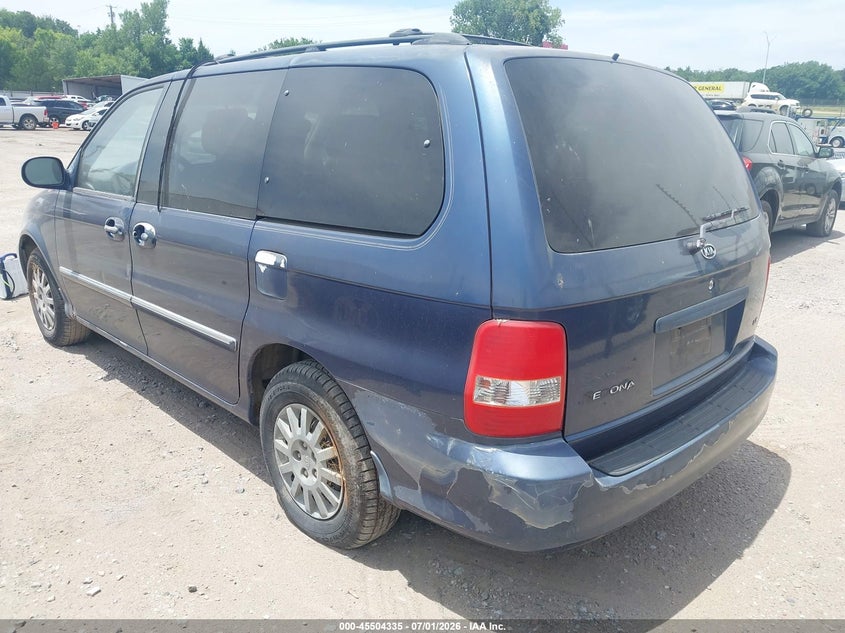2003 Kia SEDONA VIN KNDUP131X36433835 IAAI salvage auction — NORMAL WEAR, Clear (Oklahoma), sold $300 on 2026-07-15 (photo 3)