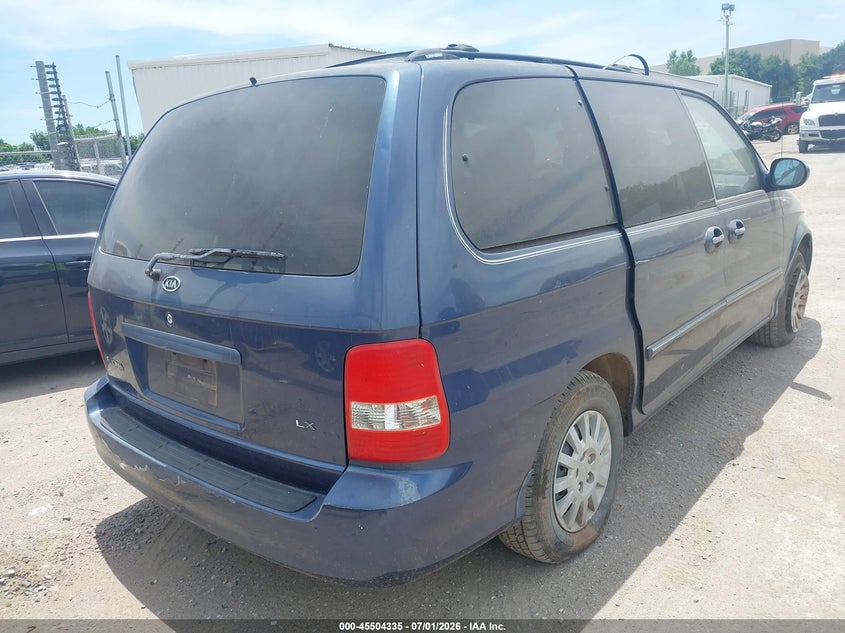2003 Kia SEDONA VIN KNDUP131X36433835 IAAI salvage auction — NORMAL WEAR, Clear (Oklahoma), sold $300 on 2026-07-15 (photo 4)