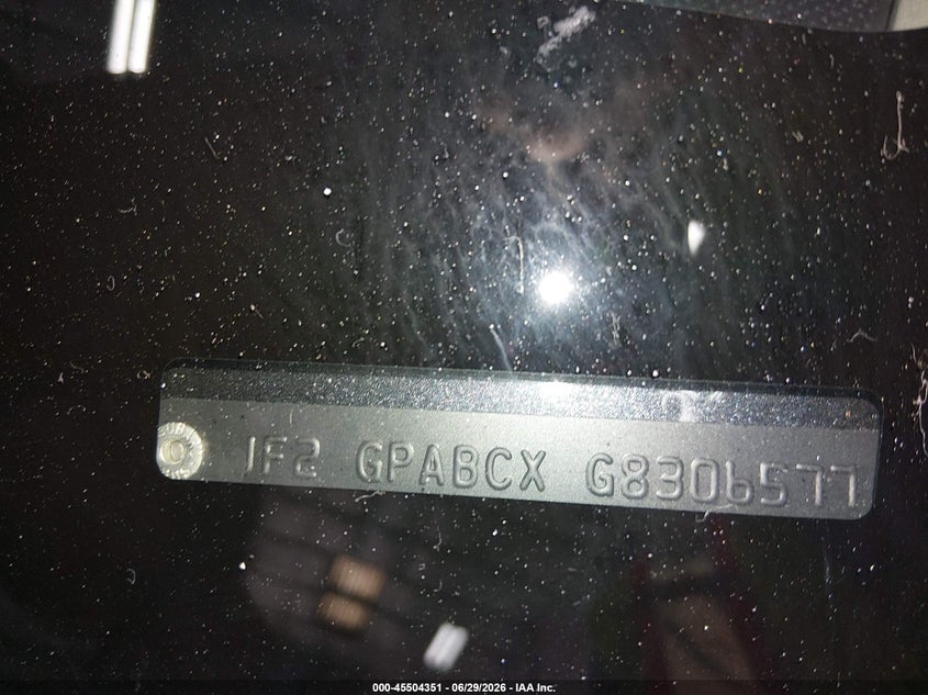 2016 Subaru Xv VIN JF2GPABCXG8306577 IAAI salvage auction — FRONT END, Salvage (Idaho), sold $2,325 on 2026-07-24 (photo 9)