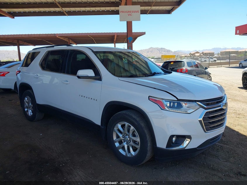 2021 Chevrolet Traverse VIN 1GNERGKW1MJ199847 IAAI salvage auction — REAR END, Salvage (Arizona), sold $4,800 on 2026-07-26 (photo 1)