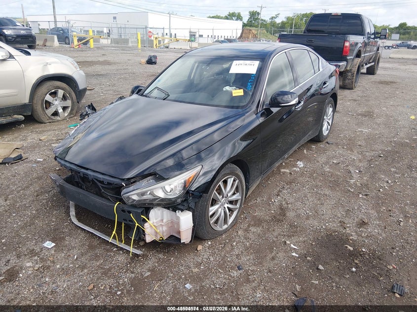2016 Infiniti Q50 VIN JN1EV7AR1GM345220 IAAI salvage auction — RIGHT FRONT, Clear (Tennessee), sold $1,500 on 2026-07-09 (photo 2)