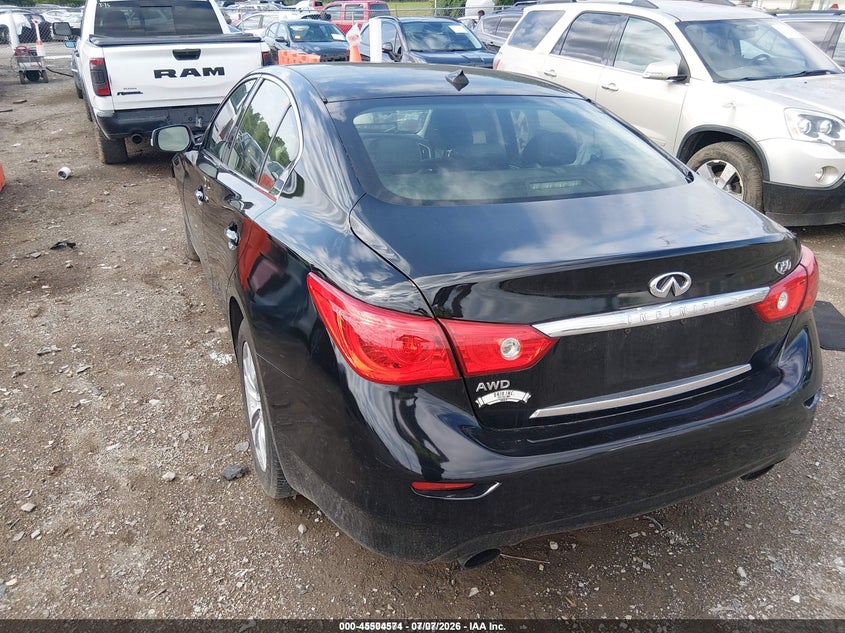 2016 Infiniti Q50 VIN JN1EV7AR1GM345220 IAAI salvage auction — RIGHT FRONT, Clear (Tennessee), sold $1,500 on 2026-07-09 (photo 3)