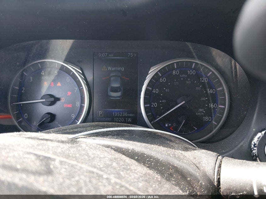 2016 Infiniti Q50 VIN JN1EV7AR1GM345220 IAAI salvage auction — RIGHT FRONT, Clear (Tennessee), sold $1,500 on 2026-07-09 (photo 7)