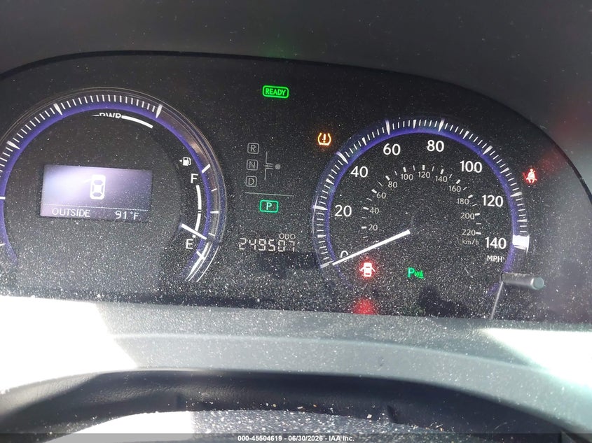 2010 Lexus Hs 250h VIN JTHBB1BA9A2034487 IAAI salvage auction — NORMAL WEAR, Clear (California), sold $875 on 2026-07-24 (photo 7)