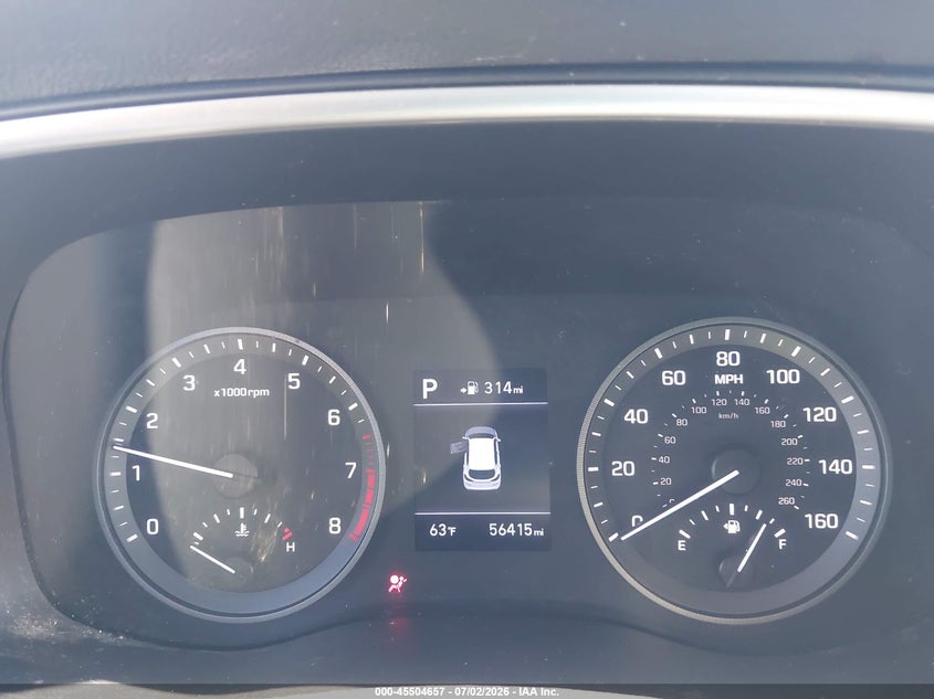 2021 Hyundai Tucson VIN KM8J23A40MU385815 IAAI salvage auction — FRONT END, Salvage Title, sold $3,250 on 2026-07-31 (photo 7)