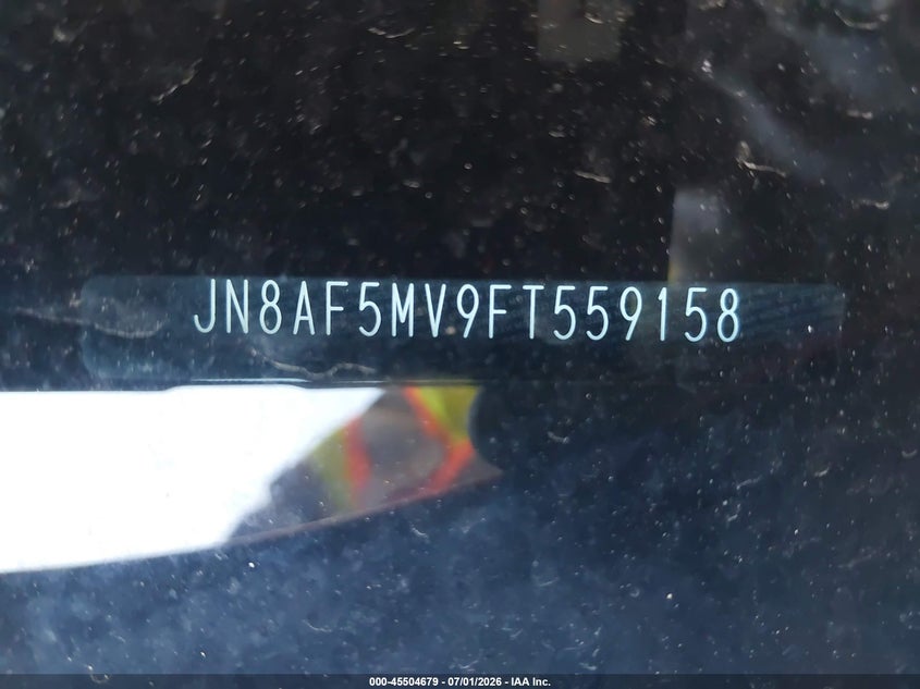 2015 Nissan Juke VIN JN8AF5MV9FT559158 IAAI salvage auction — UNKNOWN, Salvage (Utah), sold $25 on 2026-07-29 (photo 9)