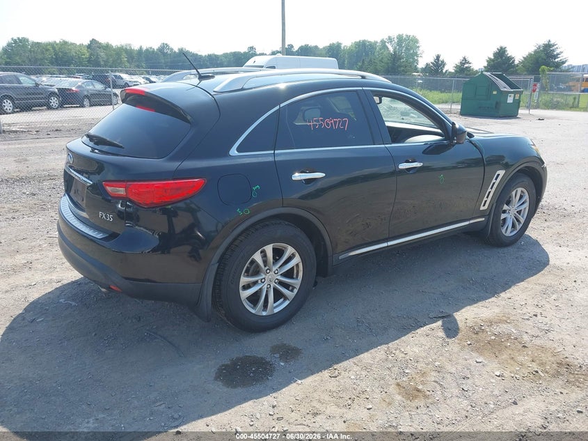 2012 Infiniti Fx VIN JN8AS1MW2CM151314 IAAI salvage auction — RIGHT FRONT, Mv-907A (New York), sold $1,000 on 2026-07-21 (photo 4)