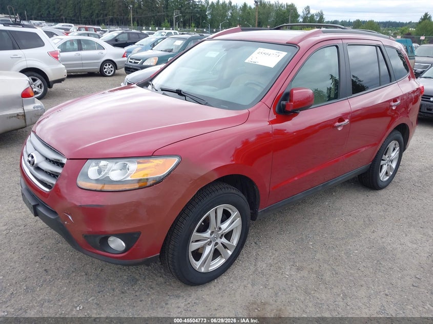 2012 Hyundai Santa fe VIN 5XYZKDAG2CG129473 IAAI salvage auction — NORMAL WEAR, Clear (Washington), sold $600 on 2026-07-22 (photo 2)