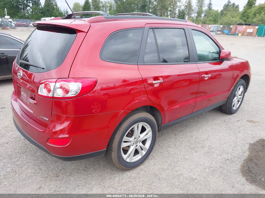 2012 Hyundai Santa fe VIN 5XYZKDAG2CG129473 IAAI salvage auction — NORMAL WEAR, Clear (Washington), sold $600 on 2026-07-22 (photo 4)