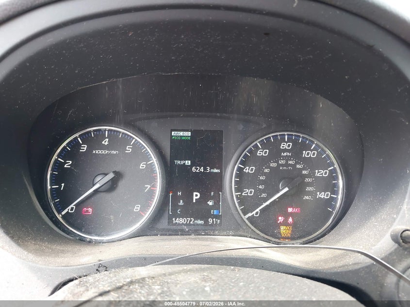 2016 Mitsubishi Outlander VIN JA4AZ3A35GZ039221 IAAI salvage auction — FRONT END, Salvage (Pennsylvania), sold $1,400 on 2026-07-21 (photo 7)