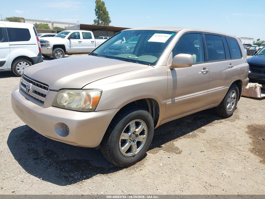 2005 Toyota Highlander VIN JTEDP21AX50068017 IAAI salvage auction — NORMAL WEAR, Clear - Dealer Only (California), sold $425 on 2026-07-29 (photo 2)