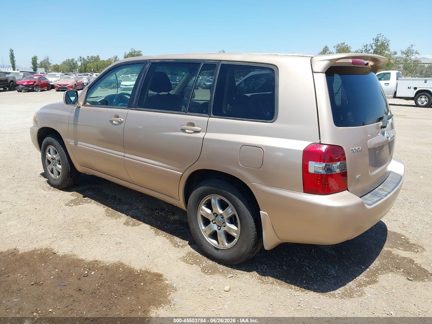 2005 Toyota Highlander VIN JTEDP21AX50068017 IAAI salvage auction — NORMAL WEAR, Clear - Dealer Only (California), sold $425 on 2026-07-29 (photo 3)