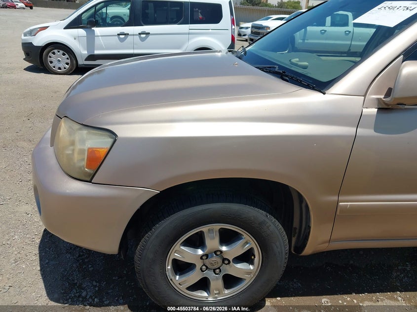2005 Toyota Highlander VIN JTEDP21AX50068017 IAAI salvage auction — NORMAL WEAR, Clear - Dealer Only (California), sold $425 on 2026-07-29 (photo 6)
