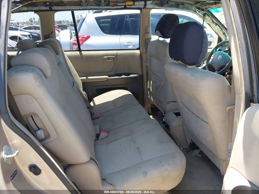 2005 Toyota Highlander VIN JTEDP21AX50068017 IAAI salvage auction — NORMAL WEAR, Clear - Dealer Only (California), sold $425 on 2026-07-29 (photo 8)