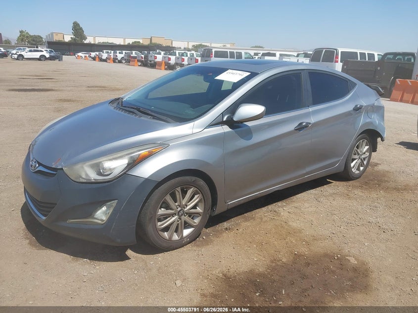 2015 Hyundai Elantra VIN KMHDH4AE9FU426326 IAAI salvage auction — REAR END, Salvage (California), sold $300 on 2026-07-17 (photo 2)