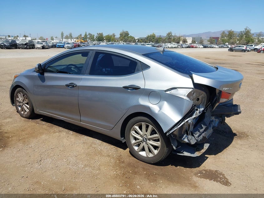2015 Hyundai Elantra VIN KMHDH4AE9FU426326 IAAI salvage auction — REAR END, Salvage (California), sold $300 on 2026-07-17 (photo 3)