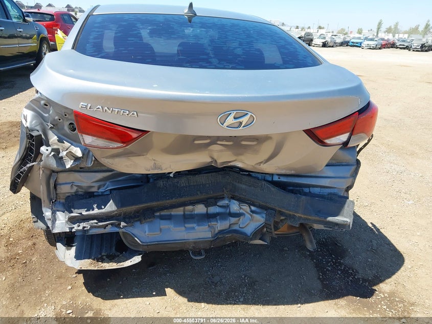 2015 Hyundai Elantra VIN KMHDH4AE9FU426326 IAAI salvage auction — REAR END, Salvage (California), sold $300 on 2026-07-17 (photo 6)