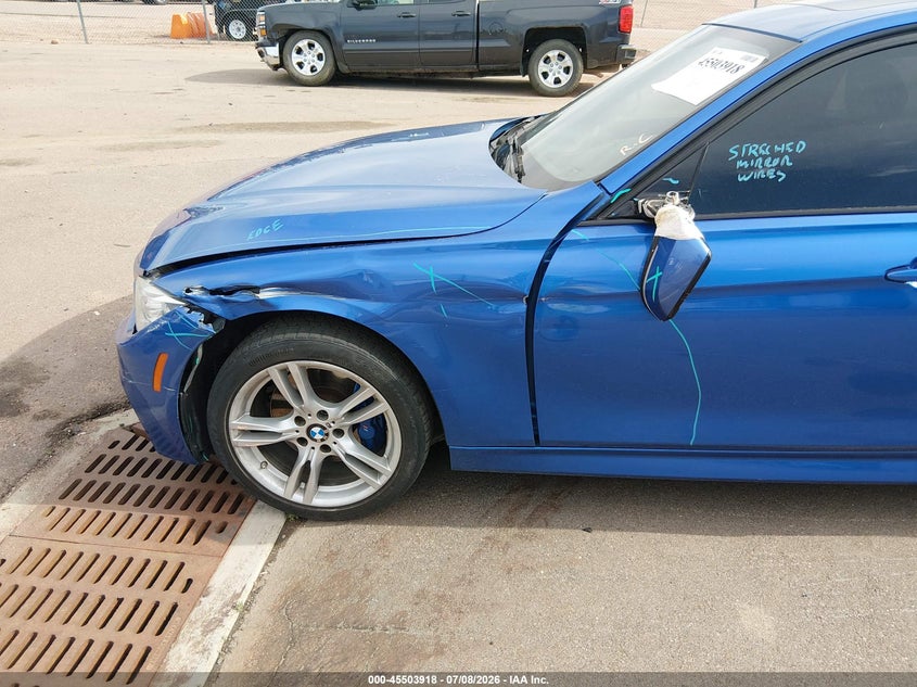 2014 BMW 3er VIN WBA3A5C51EP600049 IAAI salvage auction — LEFT FRONT, Salvage Title, sold $1,375 on 2026-08-12 (photo 6)