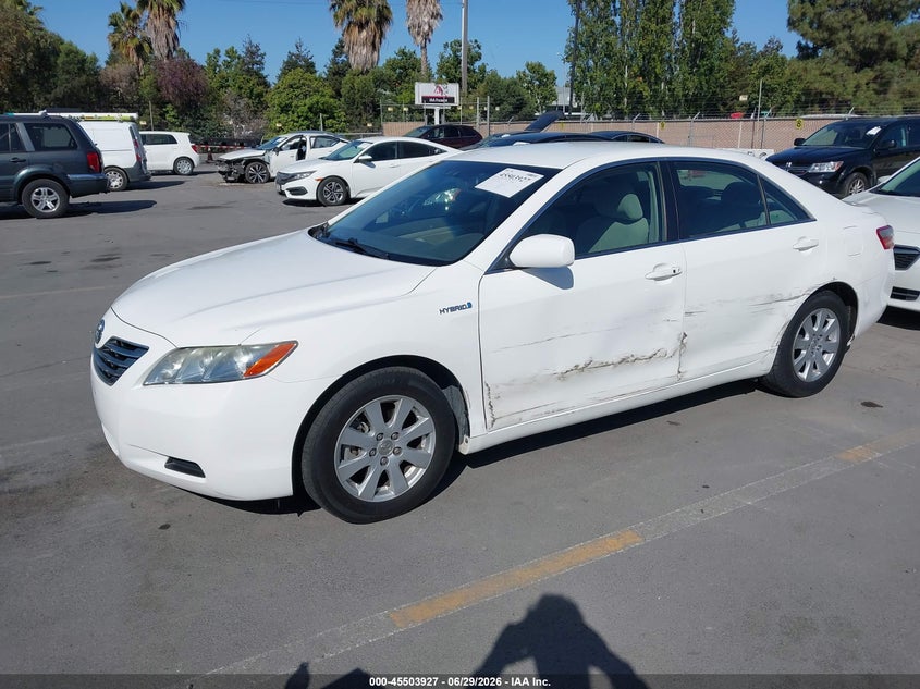 2007 Toyota Camry hybrid VIN JTNBB46KX73017864 IAAI salvage auction — SIDE, Salvage (California), sold $1,800 on 2026-07-10 (photo 2)