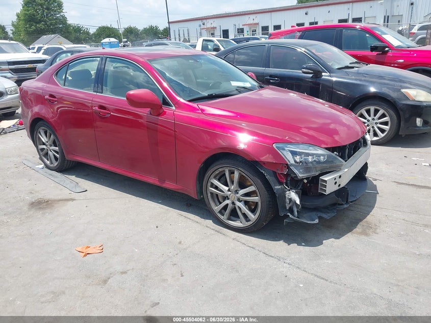 2007 Lexus Is VIN JTHBE262075016399 IAAI salvage auction — FRONT END, Salvage (North Carolina), sold $750 on 2026-07-19 (photo 1)