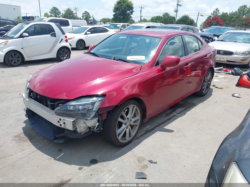 2007 Lexus Is VIN JTHBE262075016399 IAAI salvage auction — FRONT END, Salvage (North Carolina), sold $750 on 2026-07-19 (photo 2)