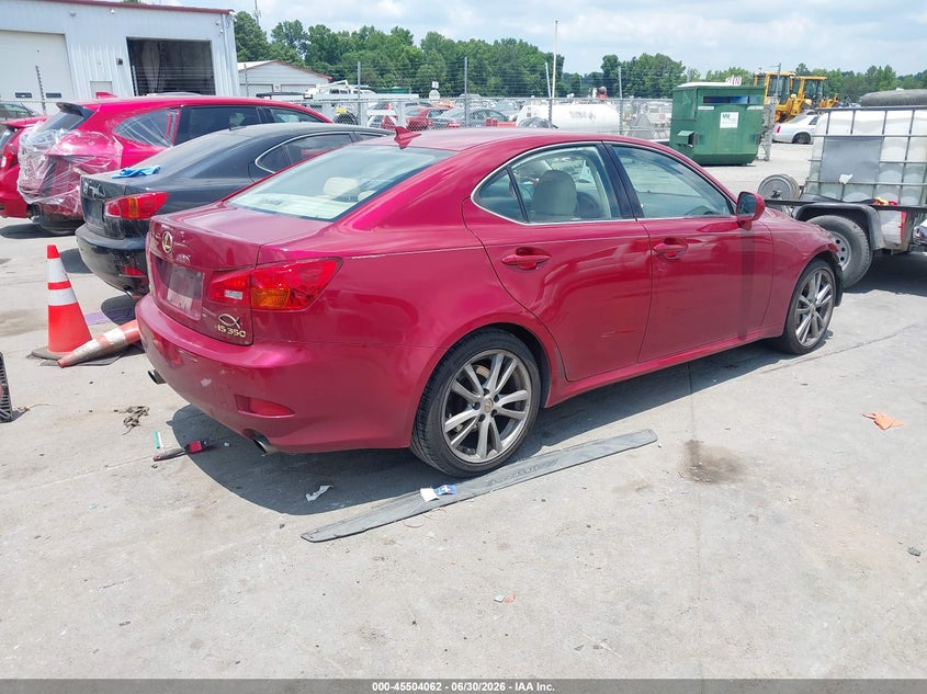 2007 Lexus Is VIN JTHBE262075016399 IAAI salvage auction — FRONT END, Salvage (North Carolina), sold $750 on 2026-07-19 (photo 4)