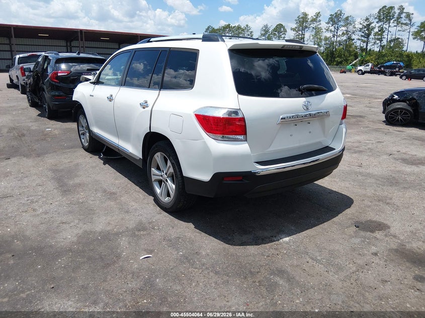 2012 Toyota Highlander VIN 5TDYK3EH5CS084783 IAAI salvage auction — FRONT & REAR, Rebuildable (Florida), sold $3,350 on 2026-07-14 (photo 3)