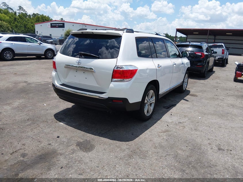 2012 Toyota Highlander VIN 5TDYK3EH5CS084783 IAAI salvage auction — FRONT & REAR, Rebuildable (Florida), sold $3,350 on 2026-07-14 (photo 4)