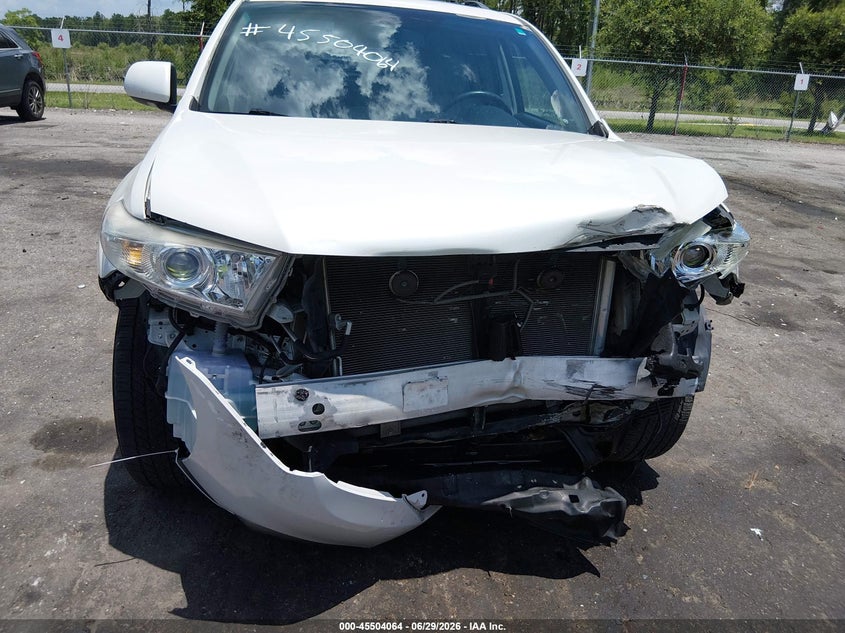 2012 Toyota Highlander VIN 5TDYK3EH5CS084783 IAAI salvage auction — FRONT & REAR, Rebuildable (Florida), sold $3,350 on 2026-07-14 (photo 6)