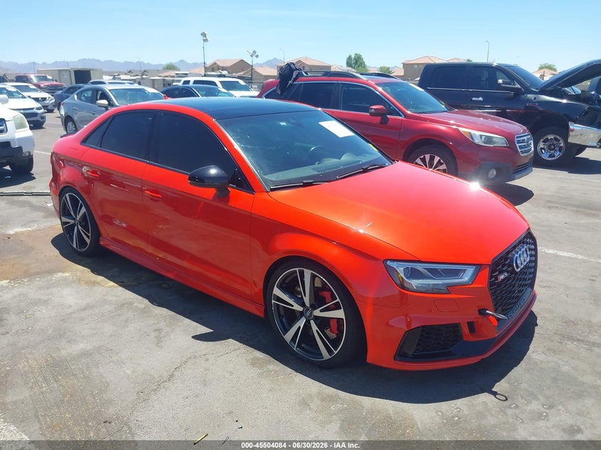 2018 Audi Rs3 VIN WUABWGFF3J1905732 IAAI salvage auction — UNDERCARRIAGE, Salvage Title, sold $13,300 on 2026-07-28 (photo 1)