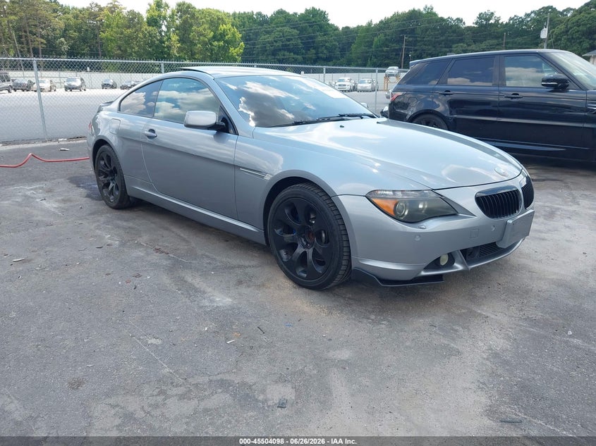 2005 BMW 6 series VIN WBAEH73495B193988 IAAI salvage auction — NORMAL WEAR, Repossession Paperwork (Georgia), sold $550 on 2026-07-15 (photo 1)