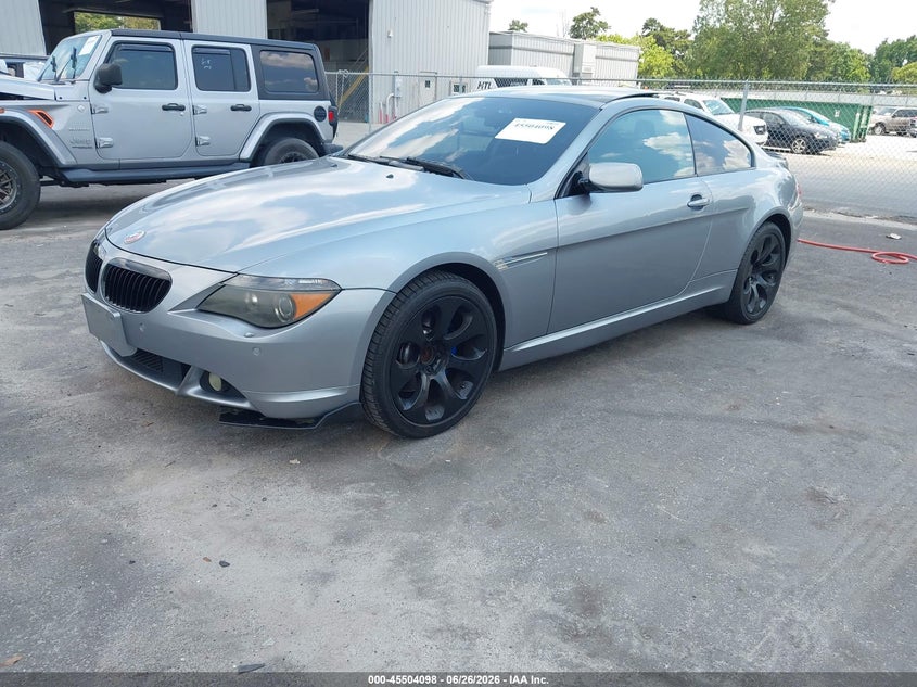 2005 BMW 6 series VIN WBAEH73495B193988 IAAI salvage auction — NORMAL WEAR, Repossession Paperwork (Georgia), sold $550 on 2026-07-15 (photo 2)