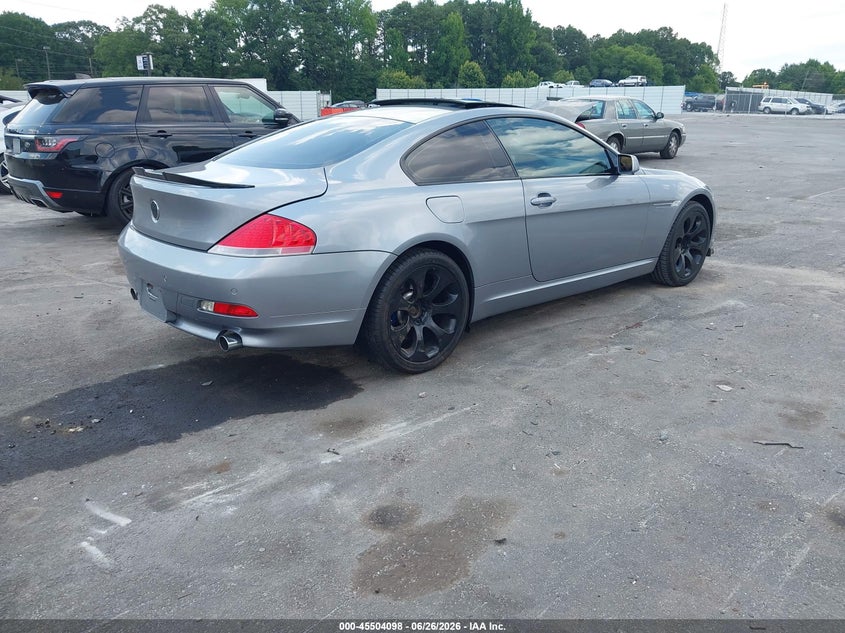 2005 BMW 6 series VIN WBAEH73495B193988 IAAI salvage auction — NORMAL WEAR, Repossession Paperwork (Georgia), sold $550 on 2026-07-15 (photo 4)
